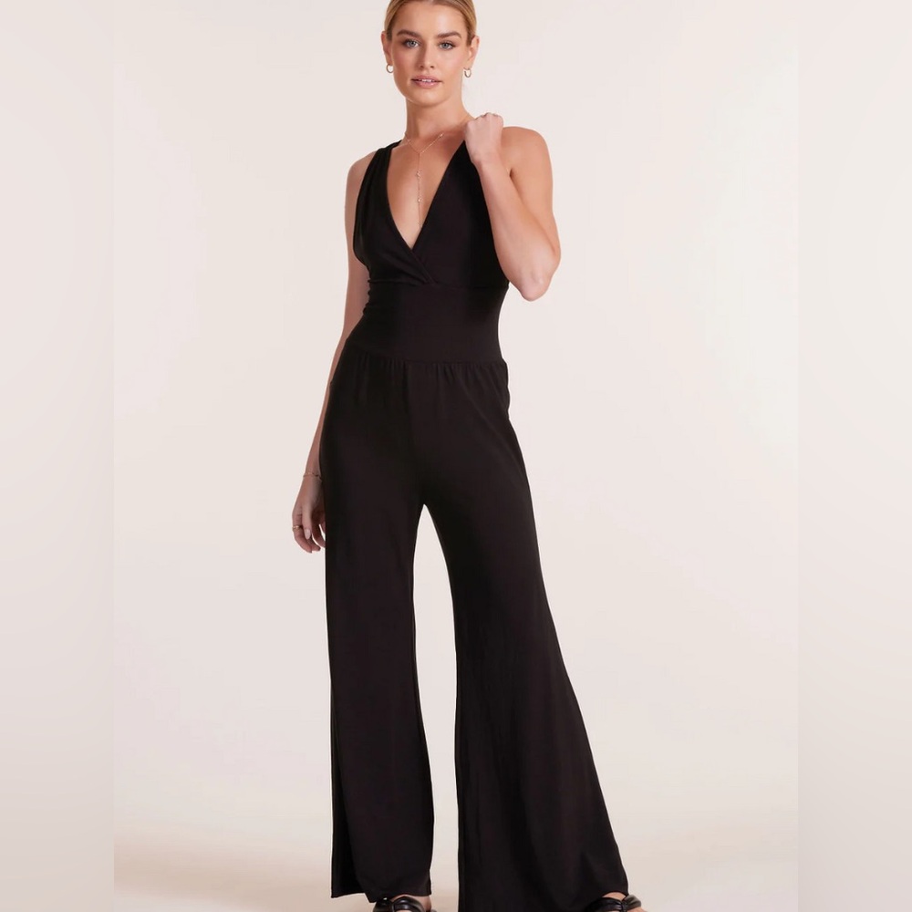 Bobi Black Cross-Back Wide Leg Jumpsuit - Picture 6 of 12